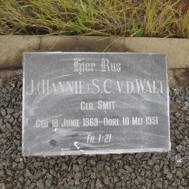 WALT J.S.C., v.d. nee SMIT 1869-1951