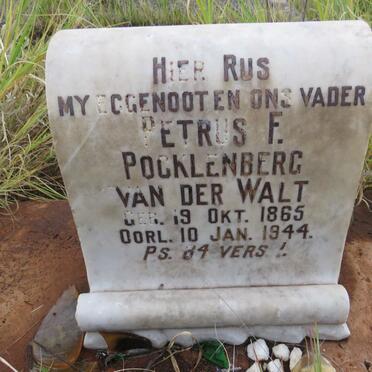 WALT Petrus F. Pocklenberg, van der 1865-1944