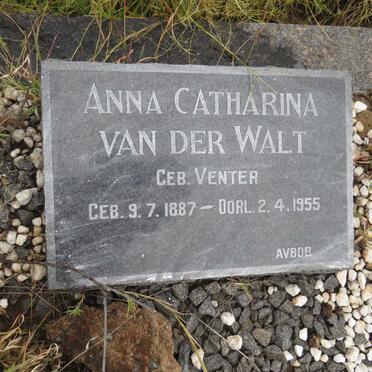 WALT Anna Catharina, van der nee VENTER 1887-1955