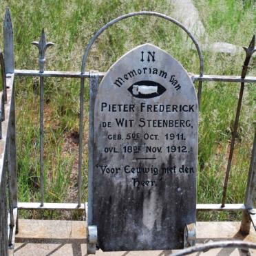 STEENBERG Pieter Frederick, de Wit 1911-1912