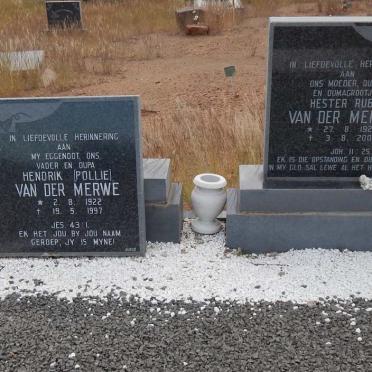 MERWE  Hendrik, van der 1922-1997 &amp; Hester Ruby 1922-2001