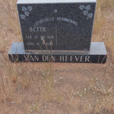 HEEVER Bettie, van den 1926-1994