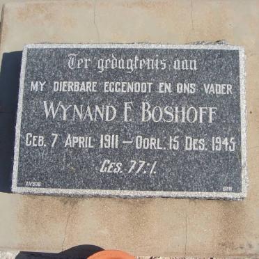 BOSHOFF Wynand F. 1911-1945