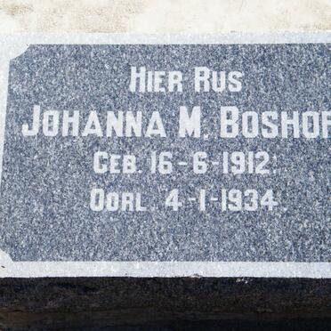 BOSHOFF Johanna M. 1912-1934