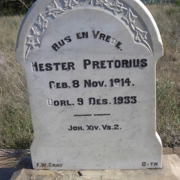 PRETORIUS Hester 1914-1933