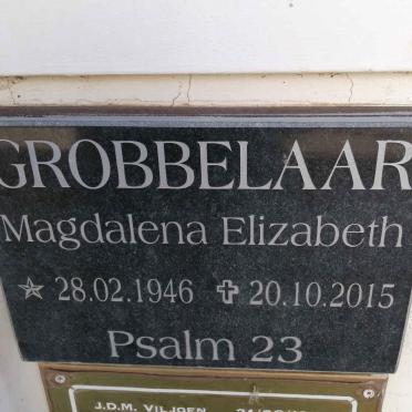 GROBBELAAR Magdalena Elizabeth 1946-2015