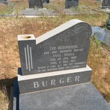 BURGER Anna Maria 1898-1967