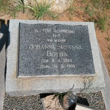 BOTHA Johanna Susanna 1884-1968