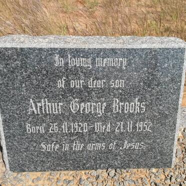 BROOKS Arthur George 1920-1952