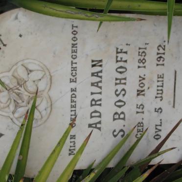 BOSHOFF Adriaan S. 1851-1912