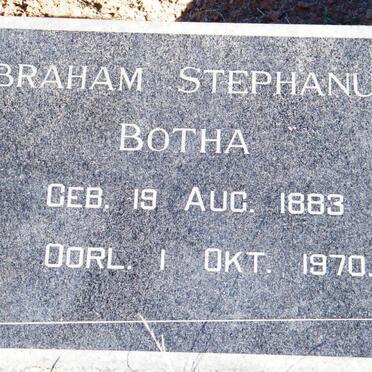BOTHA Abraham Stephanus 1883-1970 &amp; Johanna Catharina 1887-1952