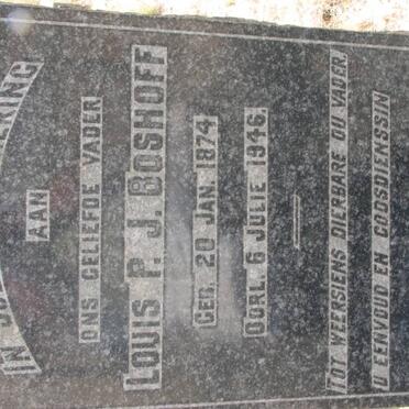 BOSHOFF Louis P.J. 1874-1946 &amp; Levina G.F. 1867-1945