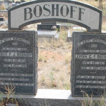 BOSHOFF Louis P.J. 1874-1946 &amp; Levina G.F. 1867-1945