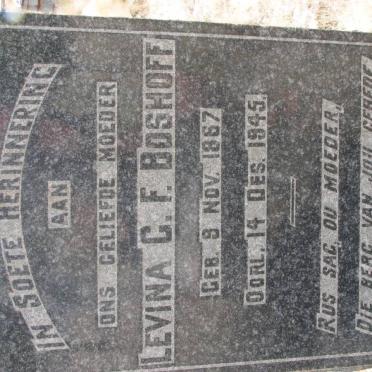 BOSHOFF Levina G.F. 1867-1945