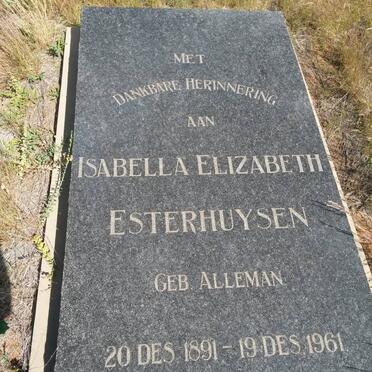 ESTERHUYSEN Isabella Elizabeth nee ALLEMAN 1891-1961
