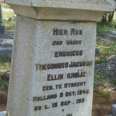 ELLINCKHUIJZEN Hendricus Theodorus Jacobus, van 1846-1931