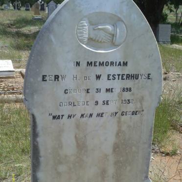 ESTERHUYSE H. de W. 1898-1932