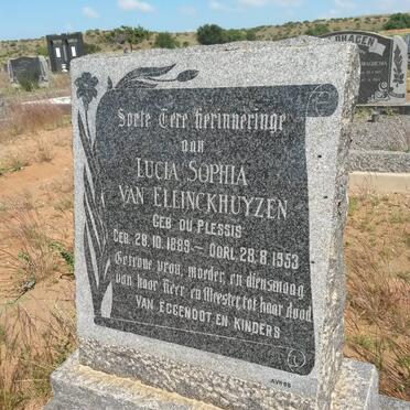 ELLINCKHUYZEN Lucia Sophia, van nee DU PLESSIS 1889-1953