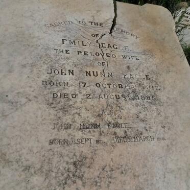 EAGLE John Nunn 1822-1900 &amp; Emily 1817-1885