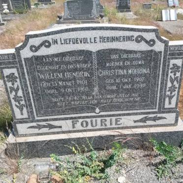 FOURIE Willem Hendrik 1901-1960 &amp; Christina Mourina 1907-1995