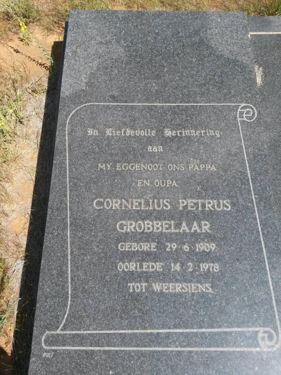 GROBBELAAR Cornelius Petrus 1909-1978