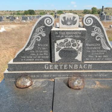 GERTENBACH Willem Petrus 1880-1961 &amp; Magdalena Elizabeth VAN RENSBURG 1889-1963