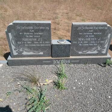 JACOBS Abraham J.L. 1897-1963 &amp; Magaretha J. 1902-1988