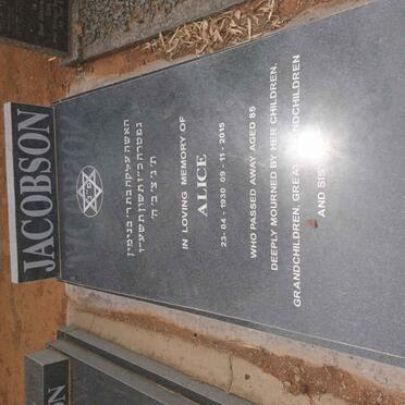 JACOBSON Alice 1930-2015