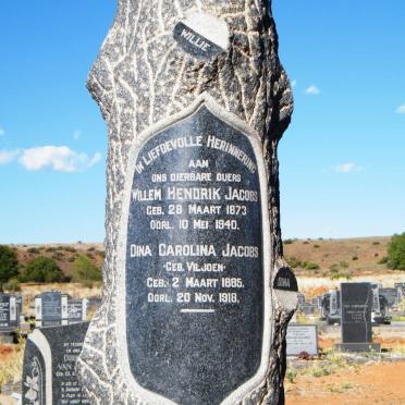 JACOBS Willem Hendrik 1873-1940 &amp; Dina Carolina VILJOEN 1885-1918