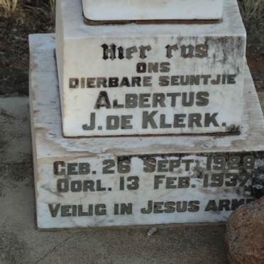 KLERK Albertus J., de 1928-1937