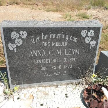 LERM Anna C.M. nee BOTES 1914-1973