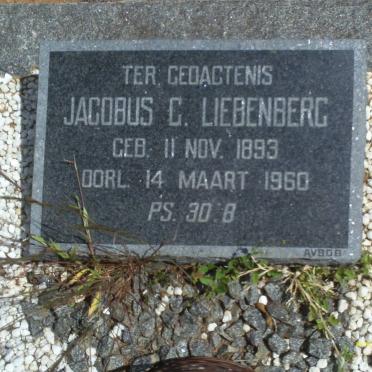 LIEBENBERG Jacobus G. 1893-1960