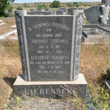 LIEBENBERG Johannes Stefanus 1851-1932 &amp; Elizabeth Magrieta VAN DER MERWE 1866-1964