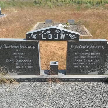 LOUW Dirk Johannes 1914-2006 &amp; Anna Christina LUBBE 1916-1982