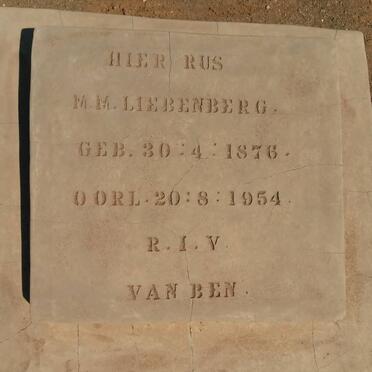 LIEBENBERG M.M. 1876-1954
