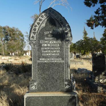 MERWE Roelof Petrus, v.d. 1872-1925
