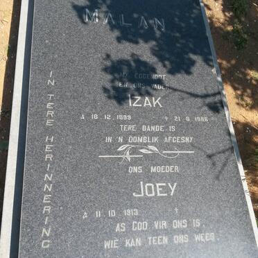 MALAN Izak 1899-1986 &amp; Joey 1913-