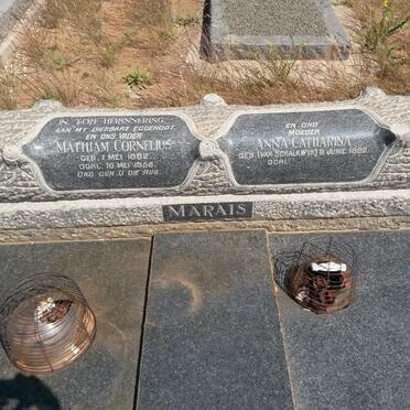 MARAIS Mathiam Cornelius 1882-1958 &amp; Anna Catharina VAN SCHALKWYK 1892-