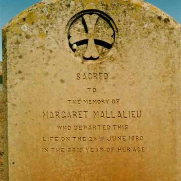 MALLALIEU Margaret -1880