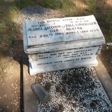 NIENABER Maria Jacomina nee BESTER 1908-1933