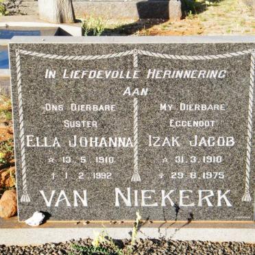 NIEKERK Izak Jacob, van 1910-1975 &amp; Ella Johanna 1910-1992