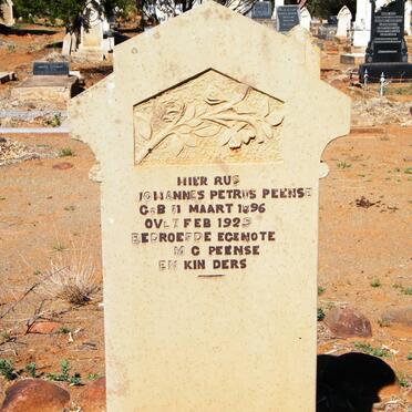 PEENSE Johannes Petrus 1896-1929