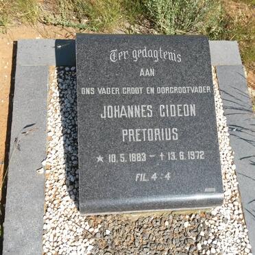 PRETORIUS Johannes Gideon 1883-1972