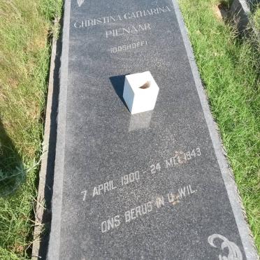 PIENAAR Christina Catharina nee BOSHOFF 1900-1943