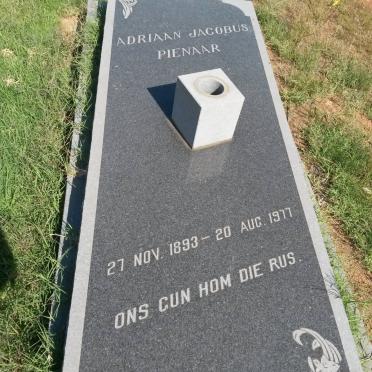 PIENAAR Adriaan Jacobus 1893-1977