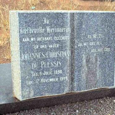 PLESSIS Johannes Christiaan, du 1890-1944