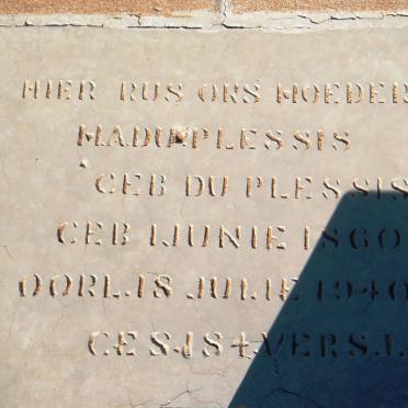 PLESSIS M.A., du nee DU PLESSIS 1860-1940