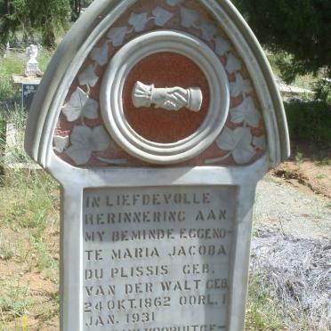 PLESSIS Maria Jacoba, du nee VAN DER WALT 1862-1931