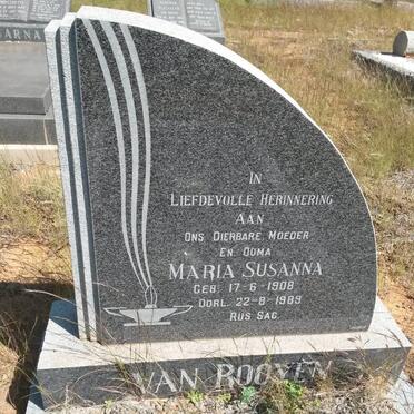 ROOYEN Maria Susanna, van 1908-1989