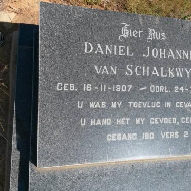 SCHALKWYK Daniel Johannes, van 1907-1978